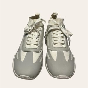 White ASOS Design Dalton Chunky Lace Up Sock Sneakers